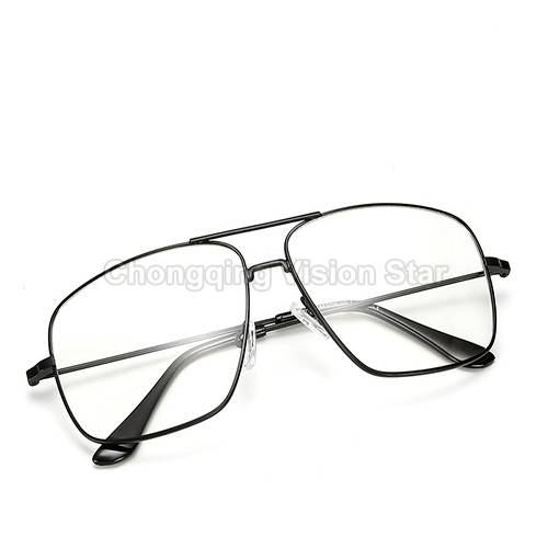 Metal Large Frame Plain Glass Spectacles