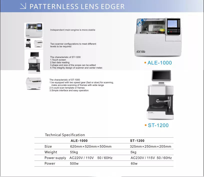 ALE-1000 Patternless Lens Edger